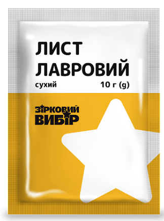 Лавровий лист Зірковий вибір цілий сухий, 10г